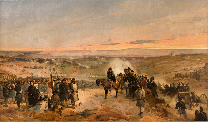 Bataille de la Tchernaïa - par Gerolamo Induno - 1857 - à la Gallerie di Piazza Scala à Milan